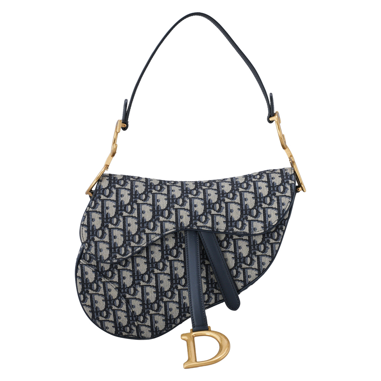 CHRISTIAN DIOR(USED)크리스찬디올 오블리크 새들백 미듐 & 스트랩